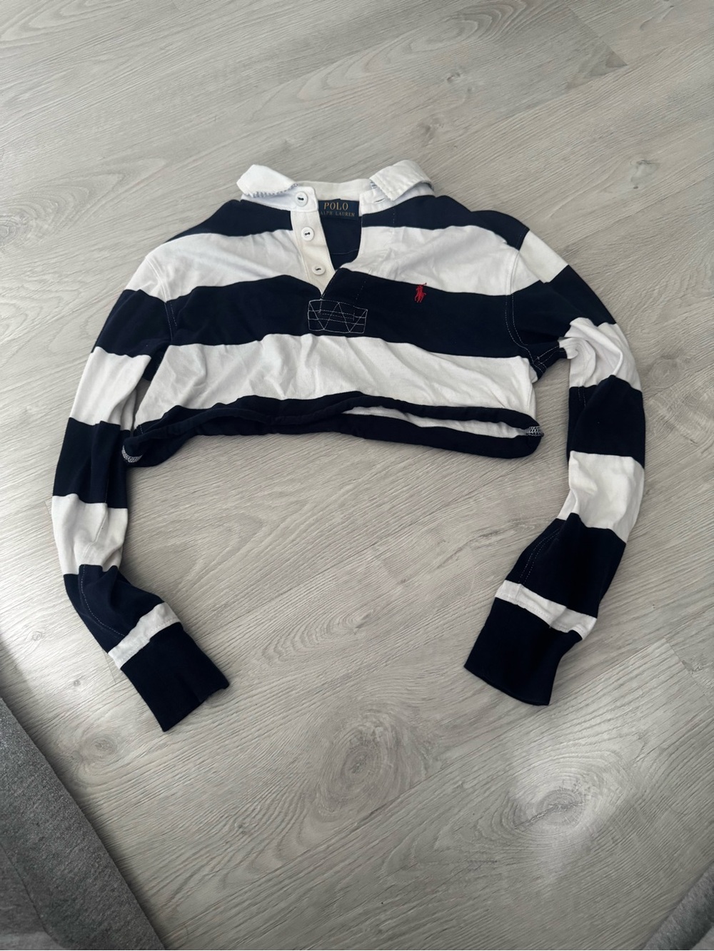 Polo by Ralph Lauren Kids Navy & White Striped Rugby Top